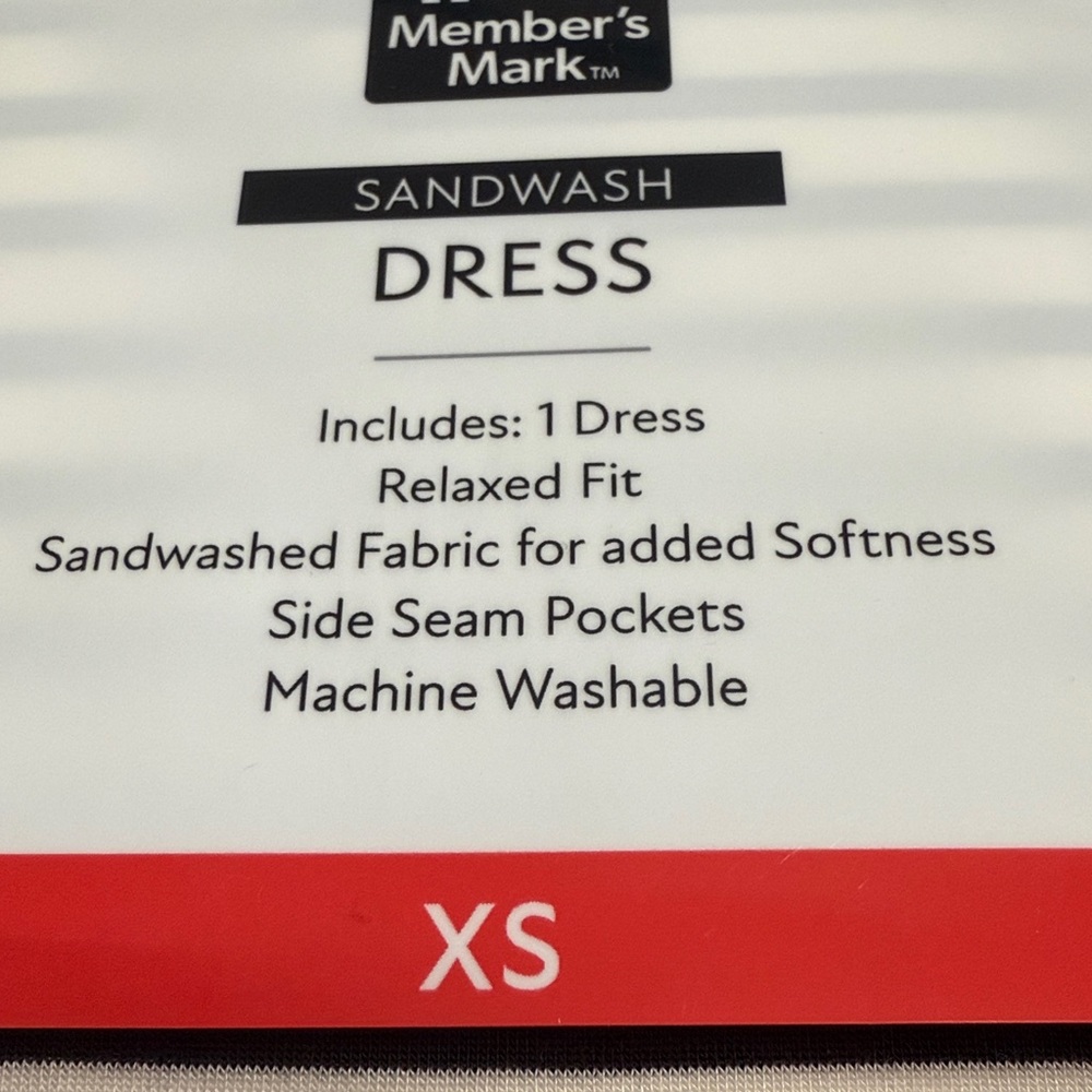 Members Mark SANDWASH Dress. NWT. Size XS/2. - Picture 3 of 5